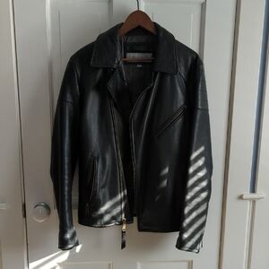 Men's Real Leather Moto Jacket